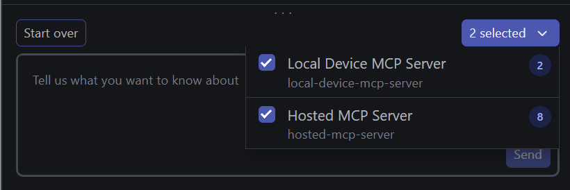 Resource from Hosted and Remote Instances can now be selected