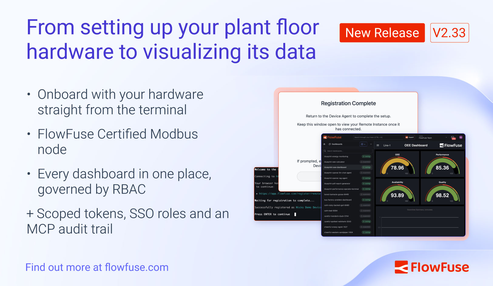 Image representing FlowFuse 2.33: From Setting Up Plant Floor Hardware to Visualizing Your Data